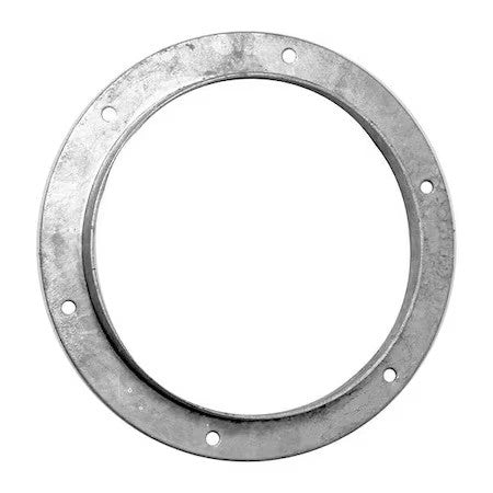 Nordfab 8010000141 Round Angle Flange Adapter, 4 In Duct Dia, Galvanized Steel,
