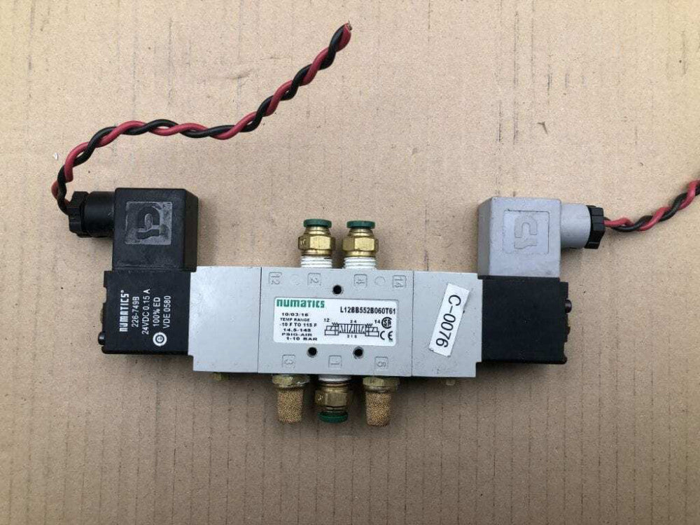 Numatics Solenoid Air Control, 1/4", 24VDC L12BB552B060T61 Asco