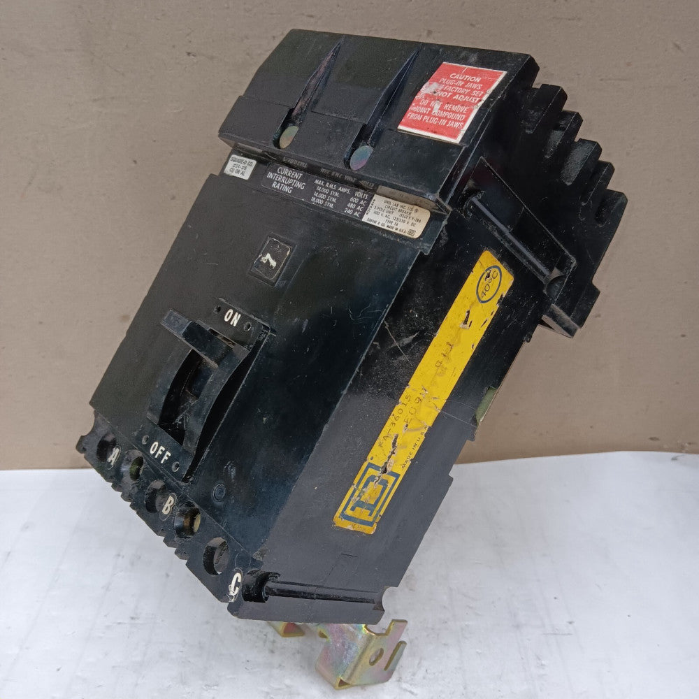 SQUARE D 15 AMP I-LINE CIRCUIT BREAKER 3 POLE 600 VAC FA36015