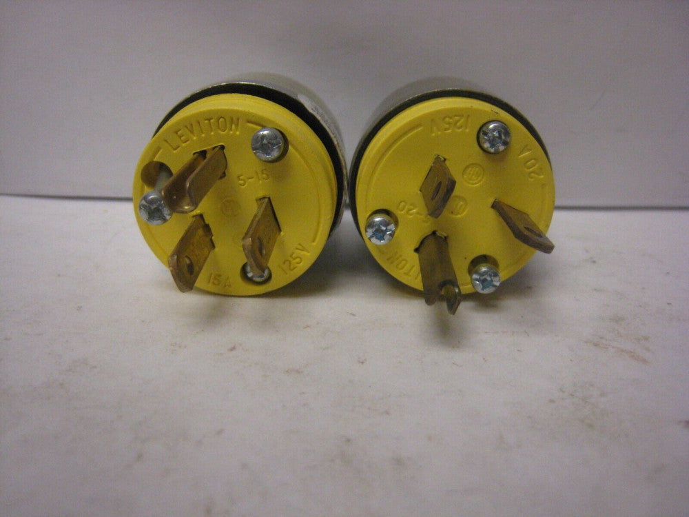 1 Leviton 6-15 & 5-15 male's 15A 250V 3-Wire 2-Pole 6-15P Armored Cord Plug