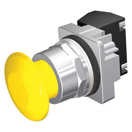Siemens 52Pm9w4a Mushroom Head Push Button, 30 Mm, 1No/1Nc, Yellow