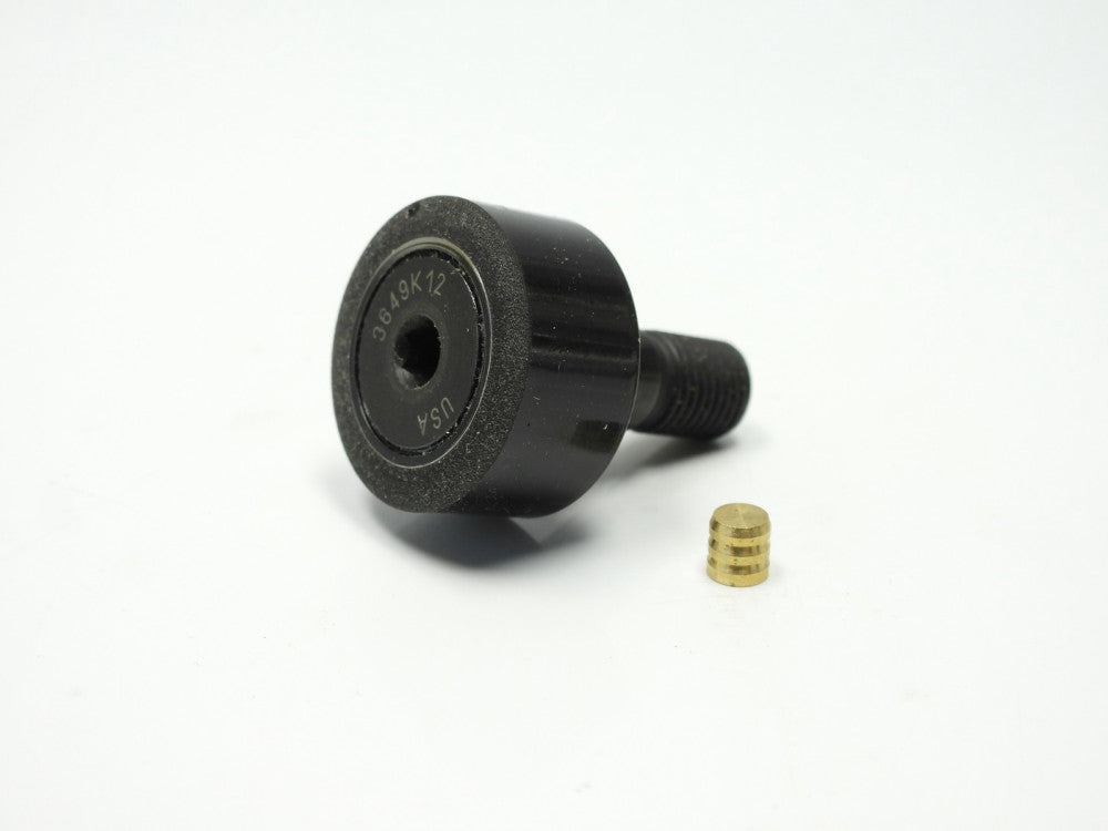 Cam Follower Trak Roller, Urethane Coated, 1" Roller Diameter, 1/2" Roller Width