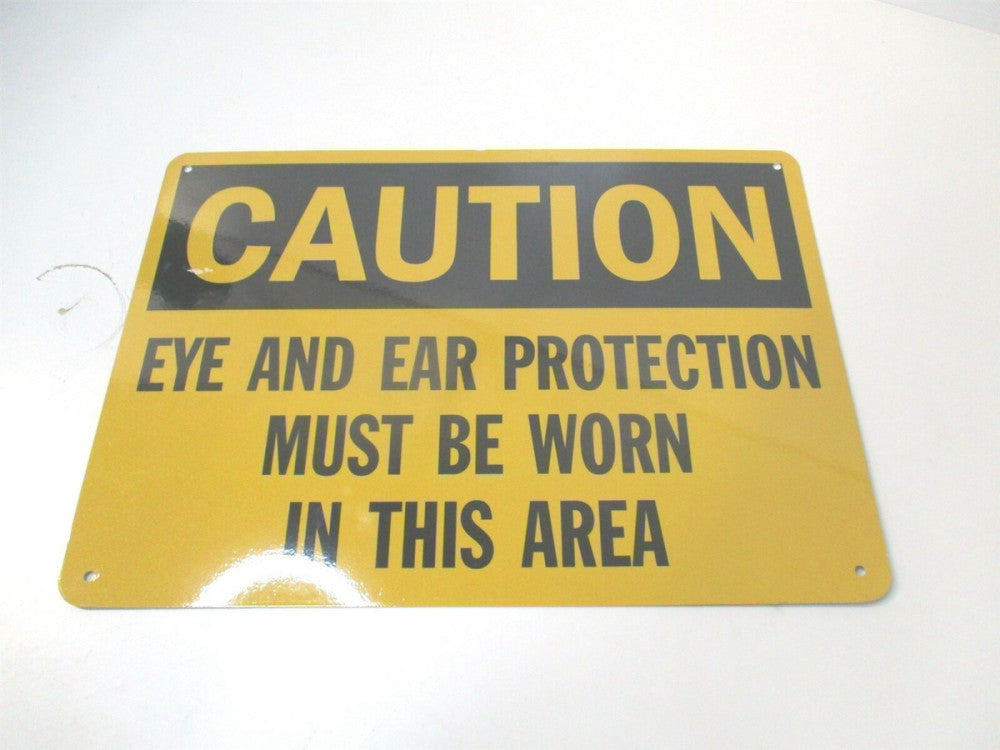 Lyle (U4-1269-RA_14X10) 10" x 14" Eye And Ear Protection Must Be Worn Sign 