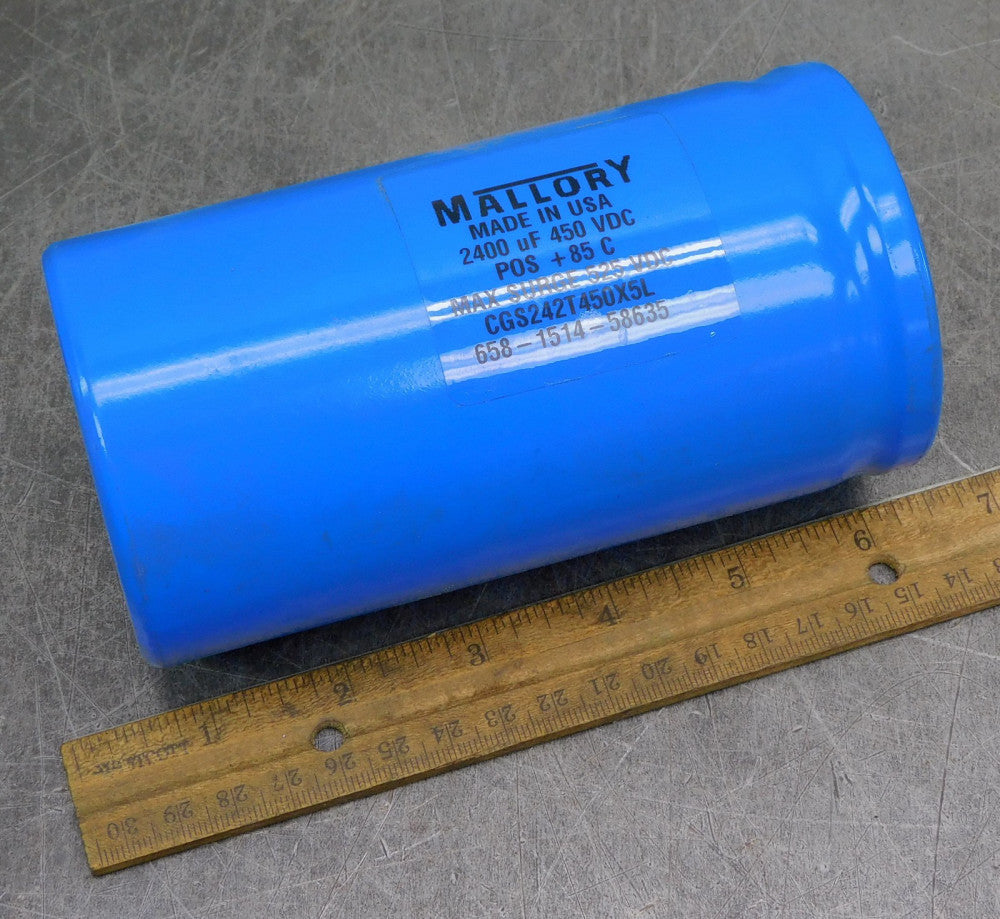 Mallory CGS242T450X5L Capacitor 2400 uF 450V DC 525 Surge