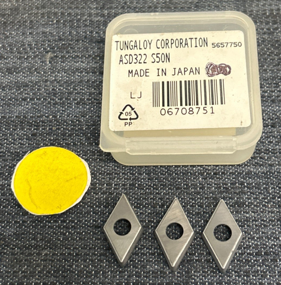 TUNGALOY CARBIDE SHIM  ASD322  S50N  6708751  LOT OF 3