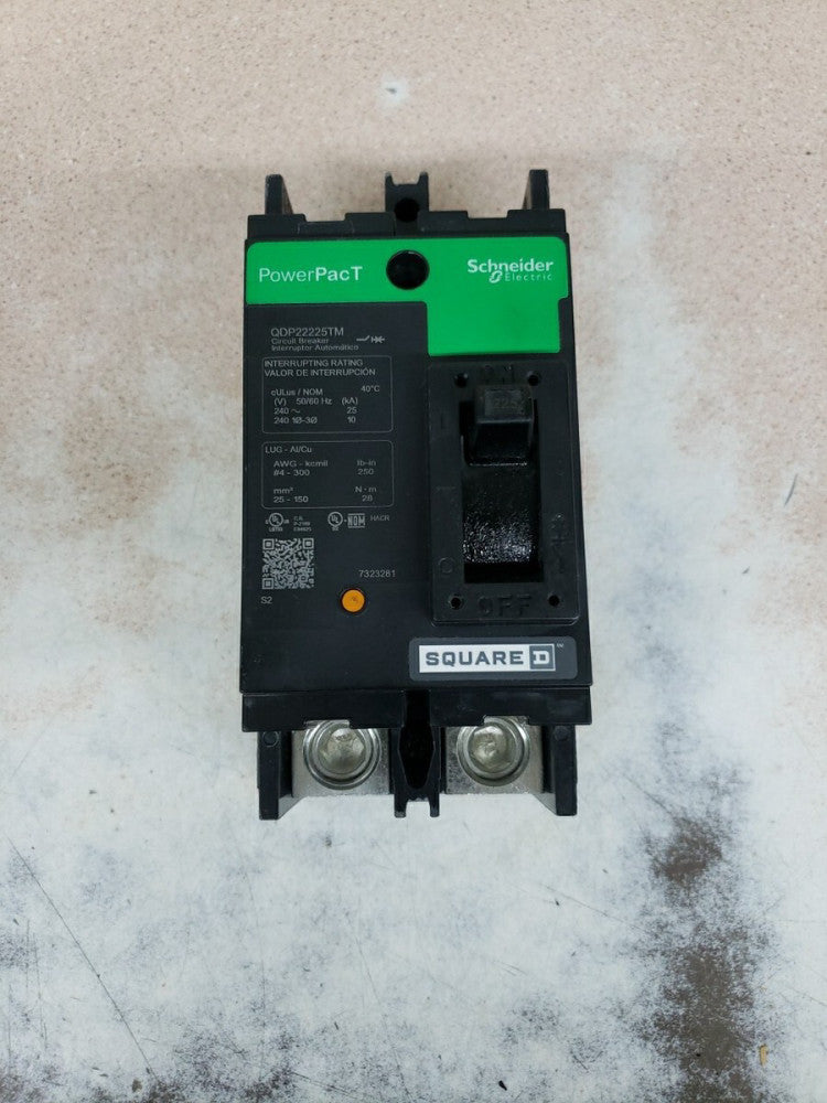 Square D QDP22225TM Circuit Breaker 225A 2P 240V 1PH PowerPact 225 Amp New!