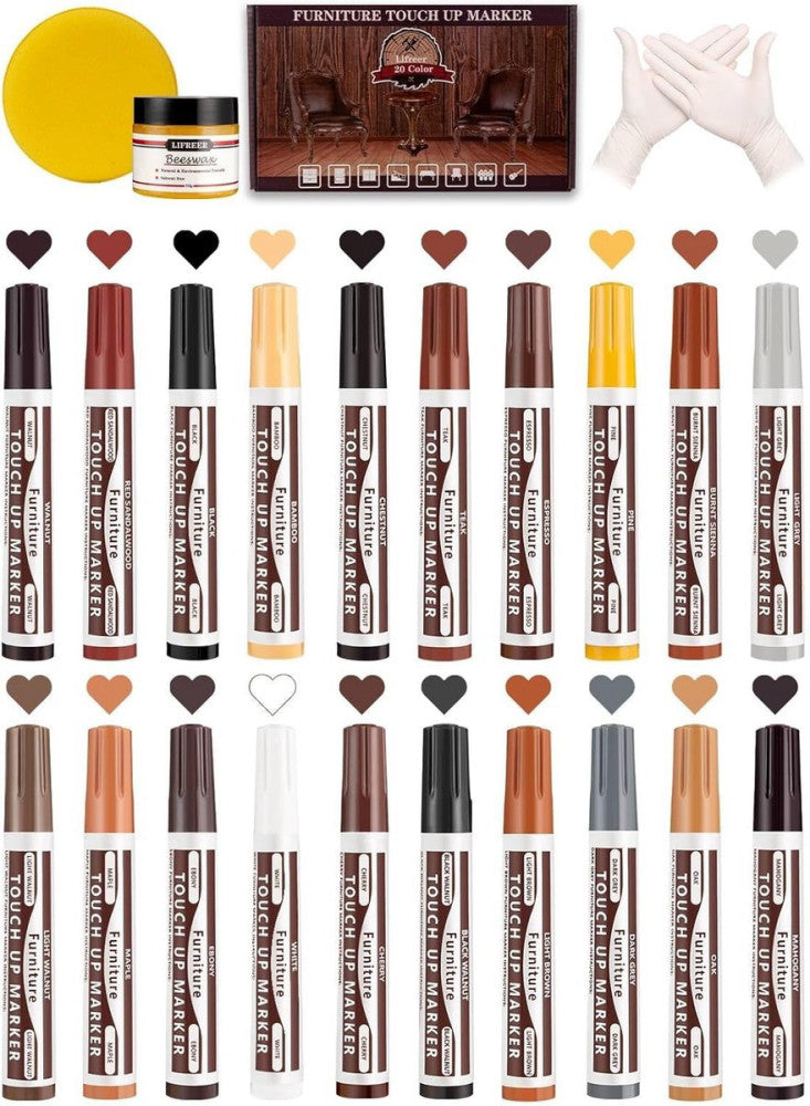Lifreer Furniture Markers Touch Up - 20 Color 1 Count (Pack of 20), 20 