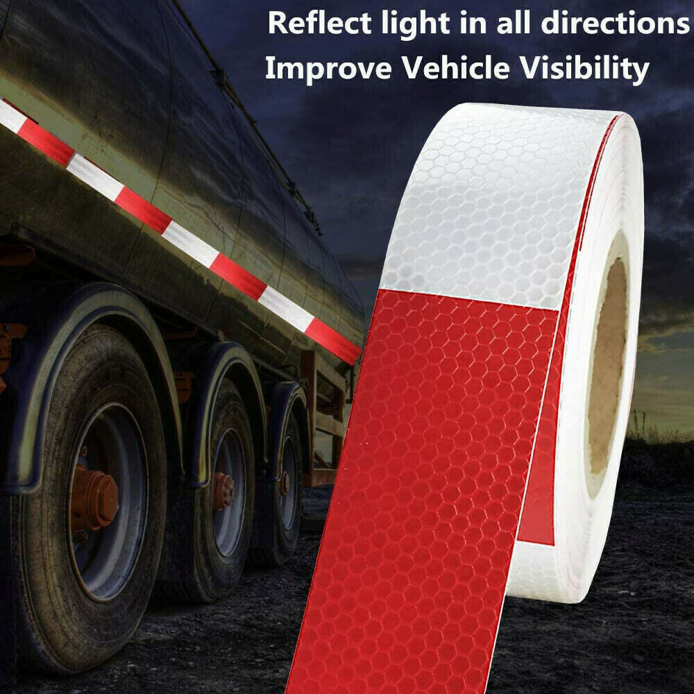 Car Bumper Reflective Stickers Warning Strip Tape Secure Reflector Red Stickers