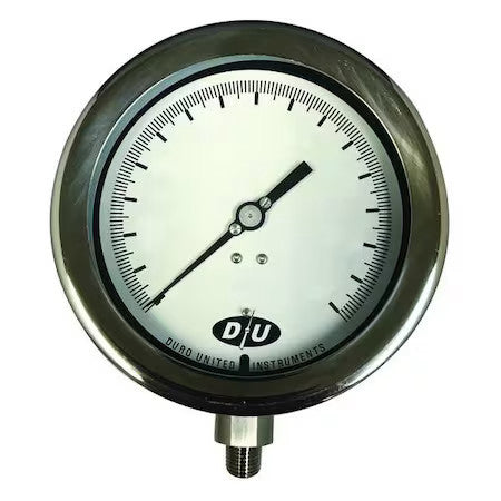 Duro 4.2070713E7 Industrial Pressure Gauge, 0 To 200 Psi, 4 1/2 In Dial, 1/4 In