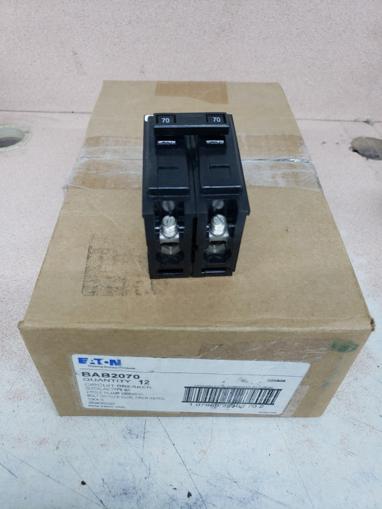 1- NEW CUTLER HAMMER BAB2070 2POLE 70AMP 240V CIRCUIT BREAKER