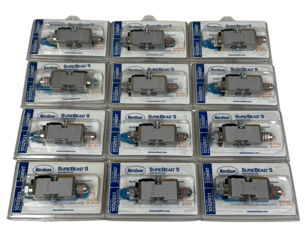 LOT OF 12 NEW NORDSON 1052931 SUREBEAD S GUN MODULES 339697 SA12C