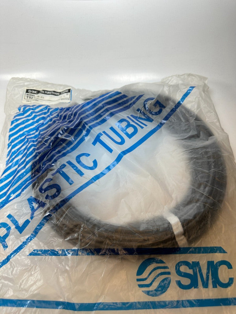 SMC TIUB07B-33 Polyurethane Tubing Black OD 1/4" 100ft. - New Fast Ship