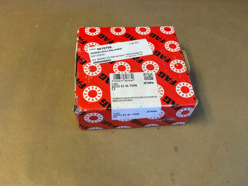 FAG/Schaeffler 22312-E1-XL-TVPB-C3 - 60 x 130 x 46 mm SPHERICAL ROLLER BEARING
