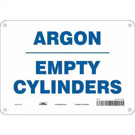Condor 471L38 Safety Sign, 7 In Height, 10 In Width, Polyethylene, Vertical