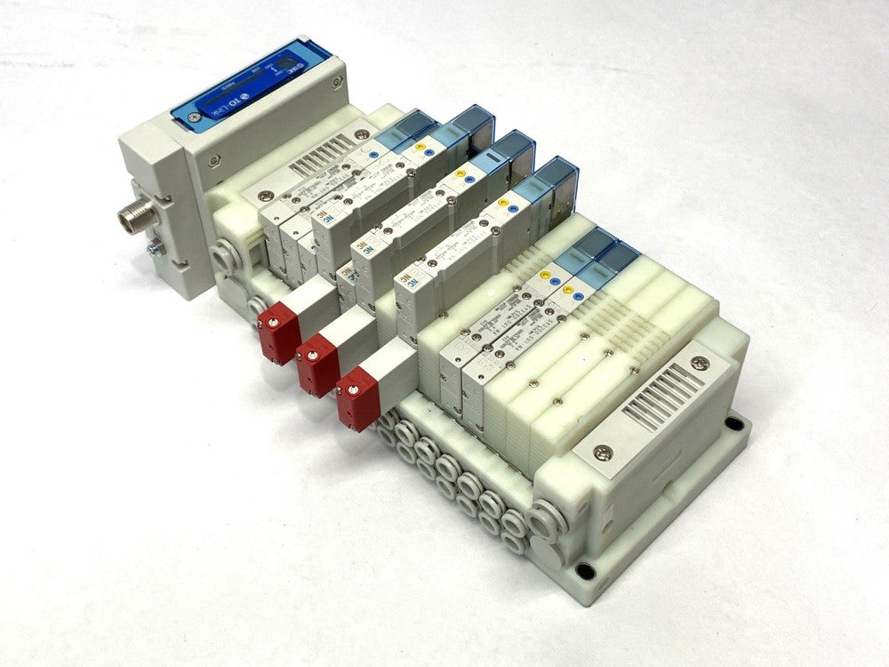 SMC SS5Y3-60-14B Pneumatic Manifold Assembly w/ EX260-SIL1 IO-Link M12 Connector