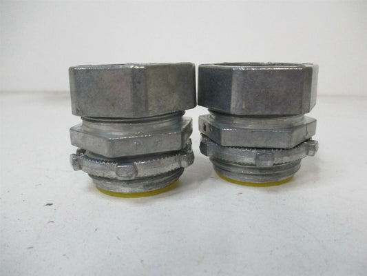 (3LT67) 1-33/64" Rain Tight Zinc Insulated Compression Connector - Lot of 2