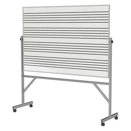 Ghent Garm1m146-Ms2 Music Staff Board, Porcelain, 78 1/4 In, 77 In, Aluminum