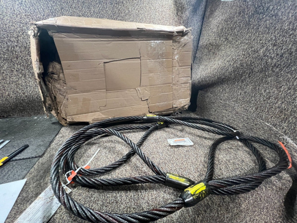Box of 2 Lift-All 1EEX8 Sling Wire Rope 8 ft Length Vertical Capacity 19600 Lb