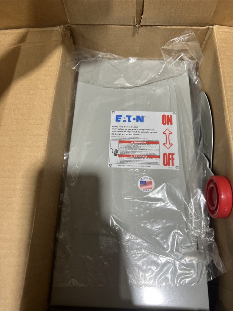 Eaton NSB DH321FGK Safety Switches DH 3P 30A 240V 50/60Hz 3Ph Fusible 3Wire Nem