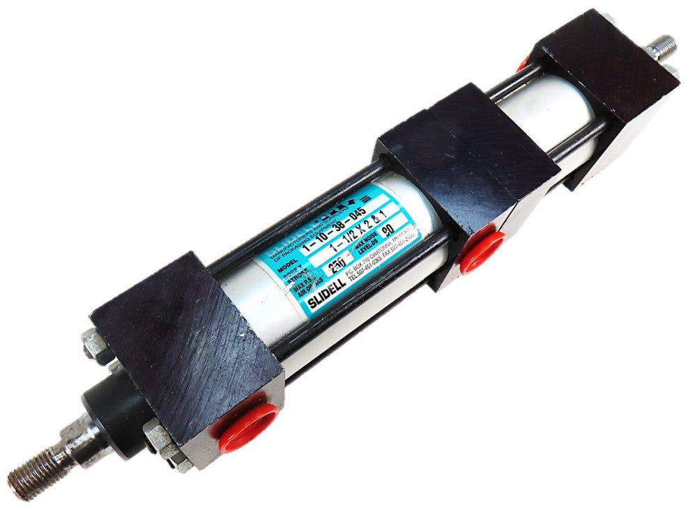 Slidell 1-10-38-045 Dual Pneumatic Cylinder 1 1/2" Bore x 2 & 1" Stroke NEW
