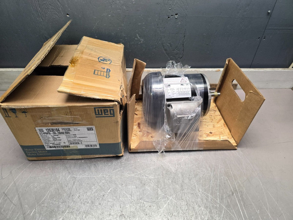 WEG GENERAL PURPOSE MOTOR 3PH .5HP .5018ES3E56-S 208-230/460V 1760RPM,NEW IN BOX
