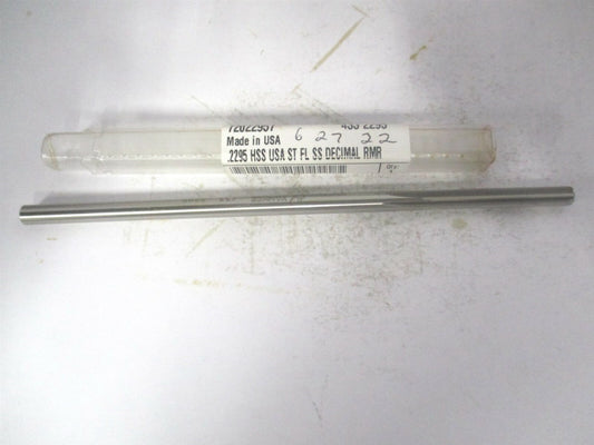 (433-0.2295) 0.2295" x 1-1/2" x 6" 6-Flute Straight Shank HSS Chucking Reamer 