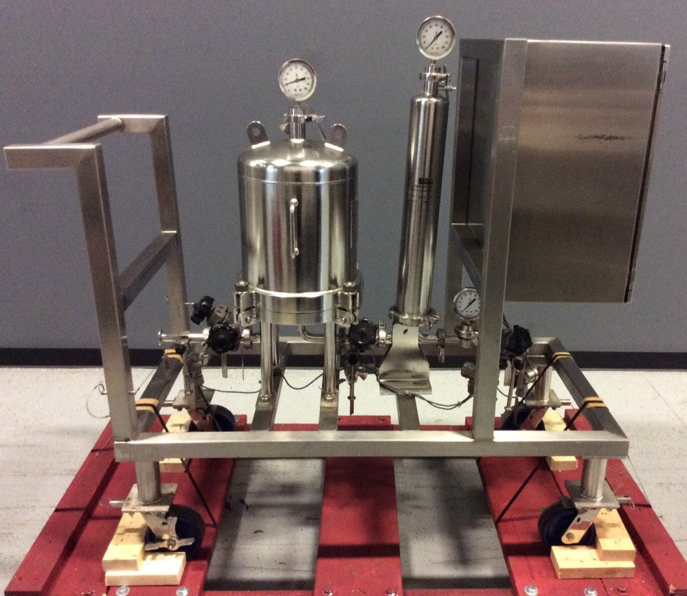 CUNO FLUID PURIFICATION Skid w/ 12ZPB 6041801&7022002 Cartridge Filter Housings