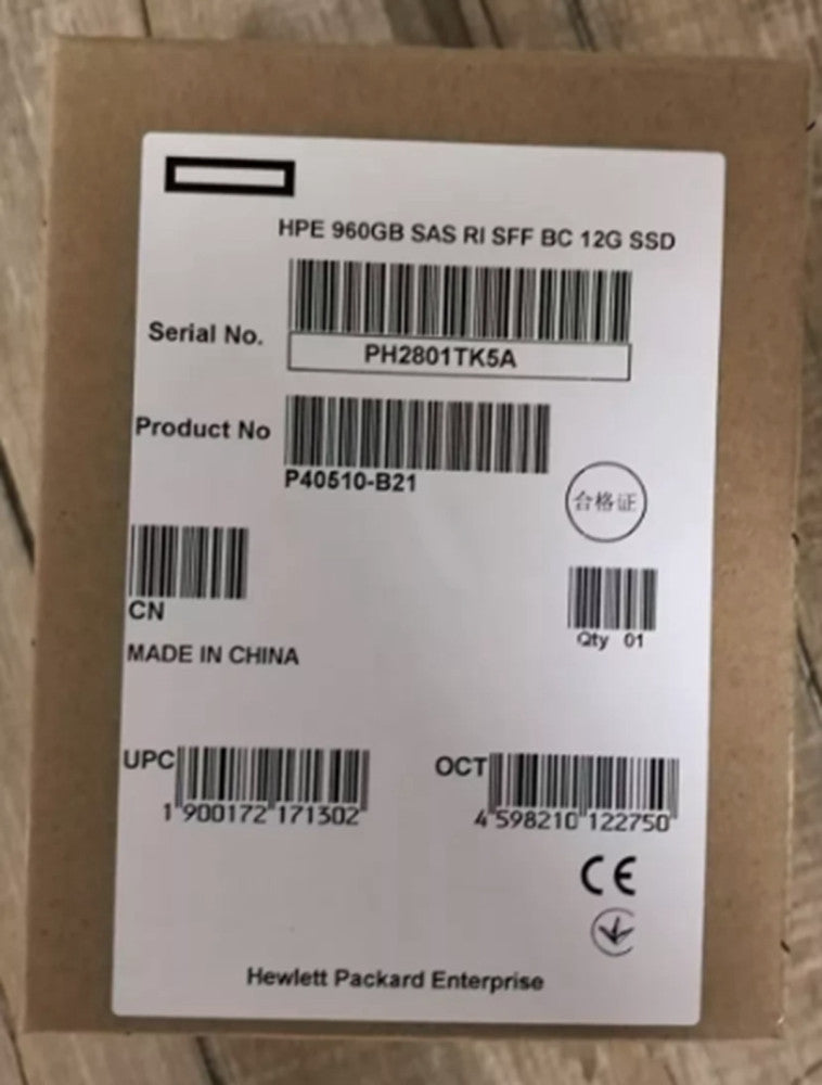 One New P40510-B21 P41535-001 HPE 960G SAS 12G MU SFF Gen10 V2 GEN11 Server SSD 