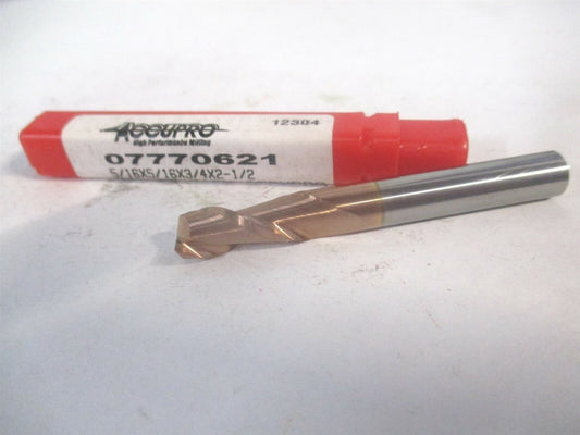 (12181373) 5/16" x 3/4" x 5/16" x 2-1/2" OAL 2Fl Solid Carbide Square End Mill 