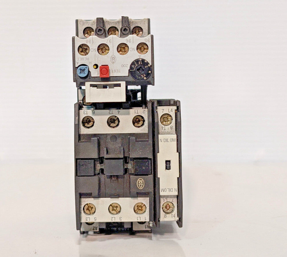 Moeller N-DIL-0M Contactor, Z00-2,4 Overload Relay 600VAC Assembly