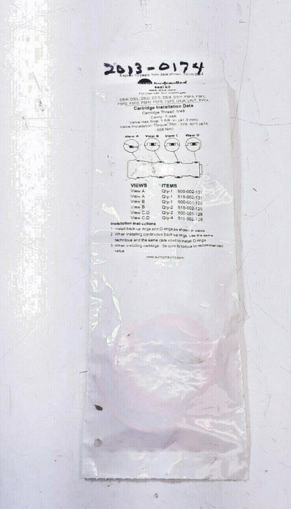 Sun Hydraulics  Series 4 T-34A Buna-N Seal Kit 990-034-007