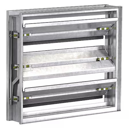 Dayton 2Lry9 Volume Control Damper,17-3/4"W,17-3/4"H