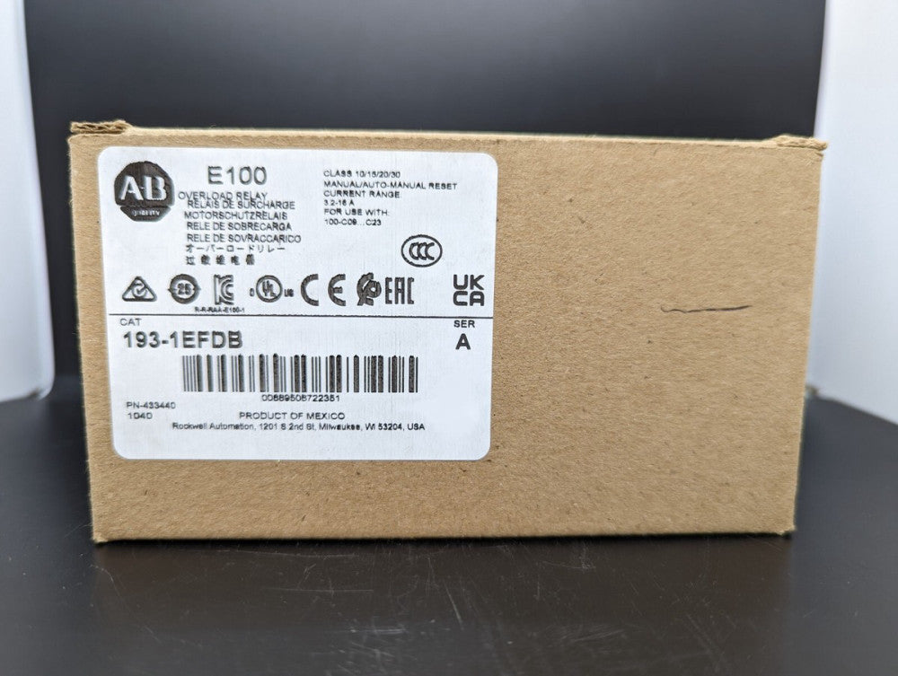 Allen Bradley 193-1EFDB Overload Relay 3.2-16A New In Box USA