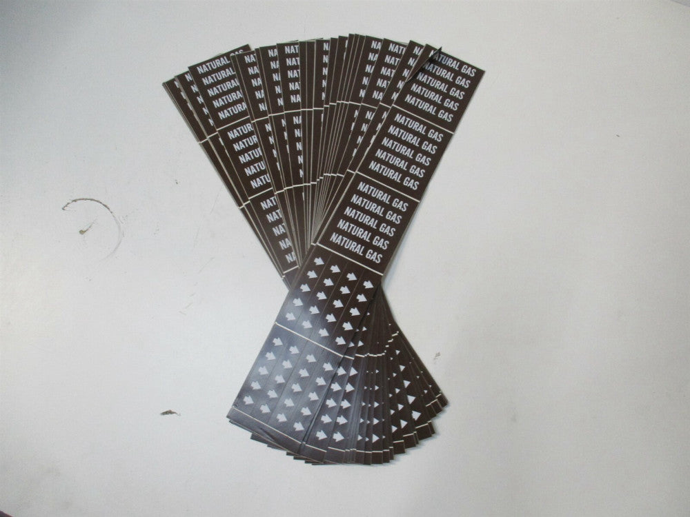 Brady (7395-3C) 2-1/4" x 2-3/4" Brown Natural Gas Pipe Marker - Lot of 30 