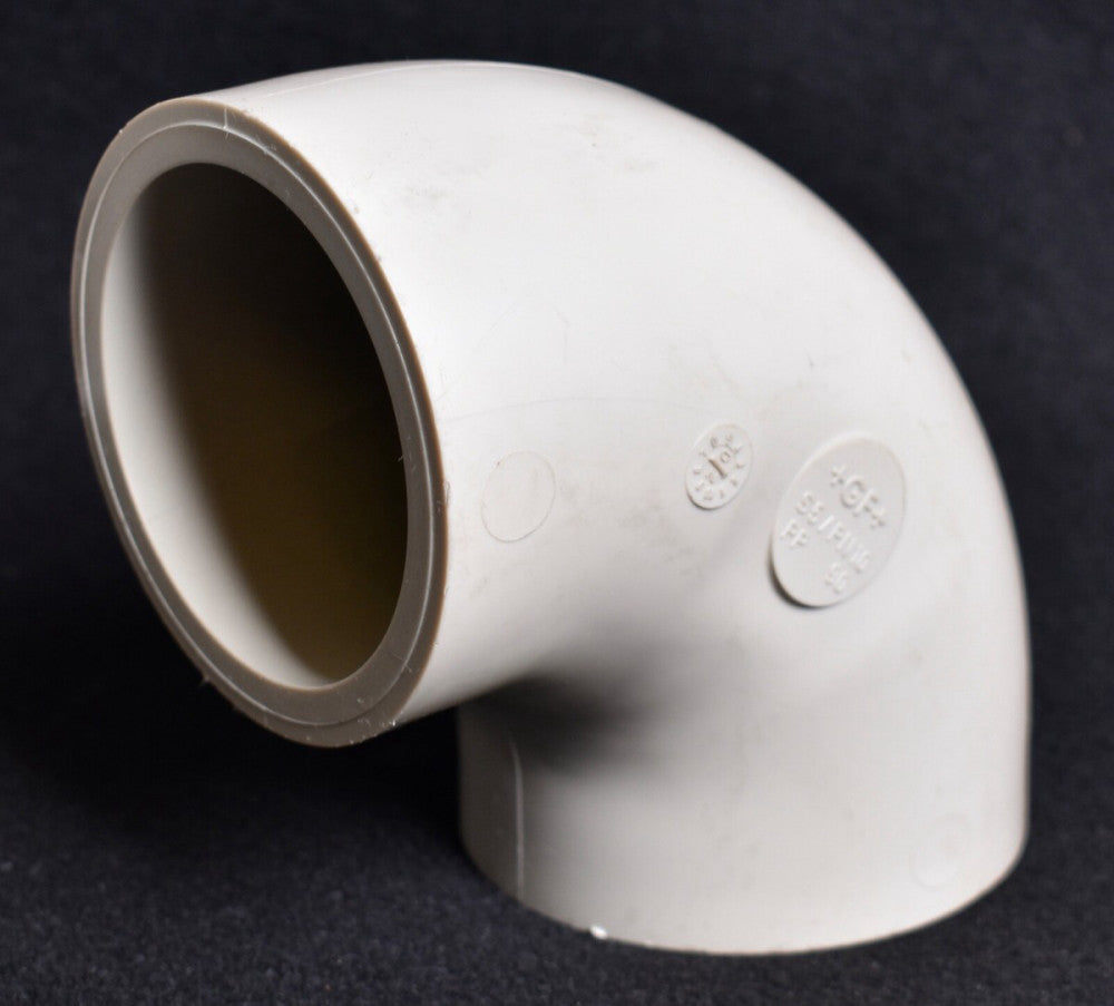 Georg Fischer 90mm Butt Fusion 3" 90 Deg Elbow d90 S5/PN10 PP 90  727.100.113