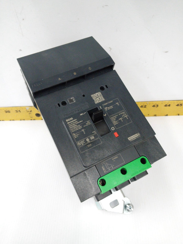 SQUARE D 35 AMP I-LINE CIRCUIT BREAKER 480Y/277 VAC 3 POLE  BDA34035Y