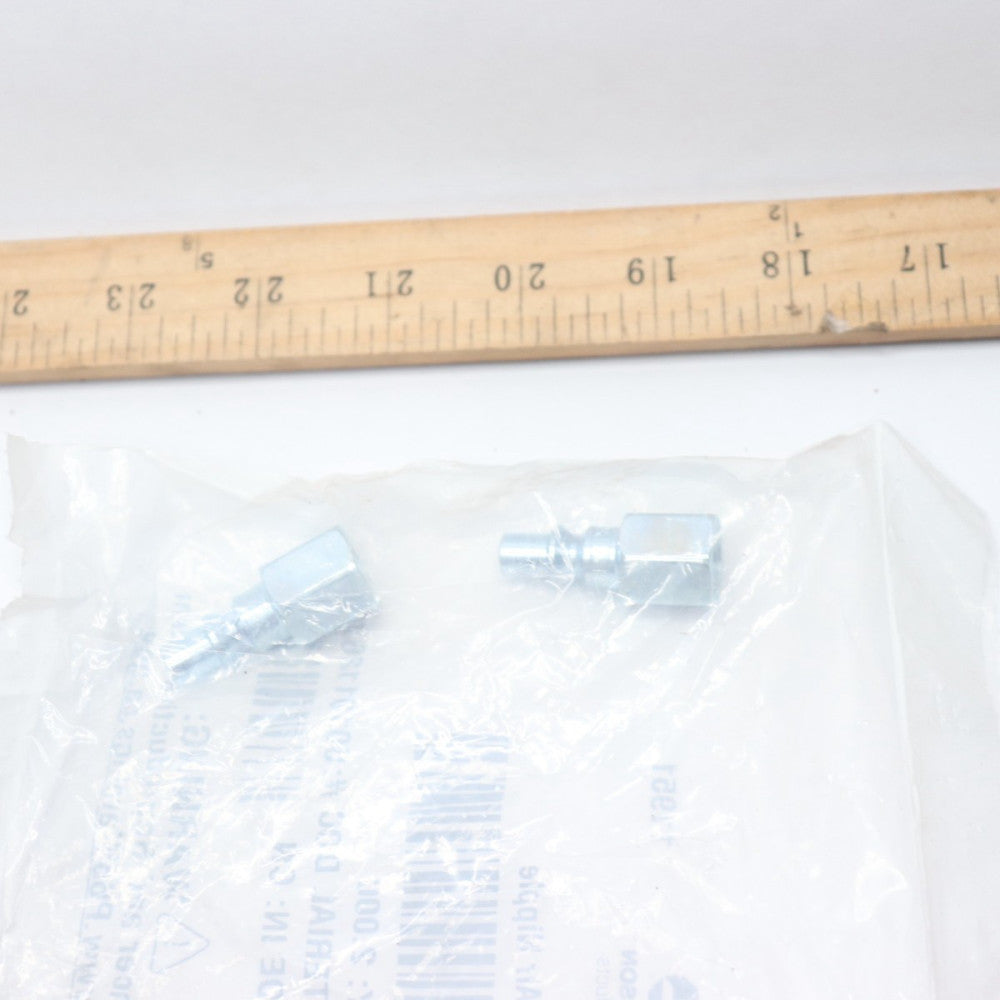 (2-Pk) Lawson Products Quick Disconnect Plug Steel 1/4" x 1/4-18 11951