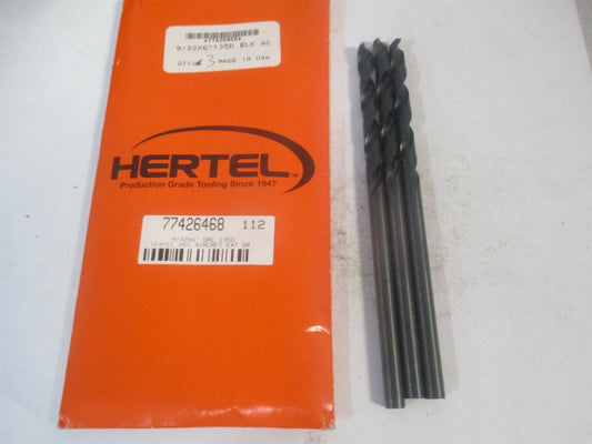(77426468) 9/32" x 6" OAL Oxide HSS Aircraft Extension Drill Bit - Pack of 3