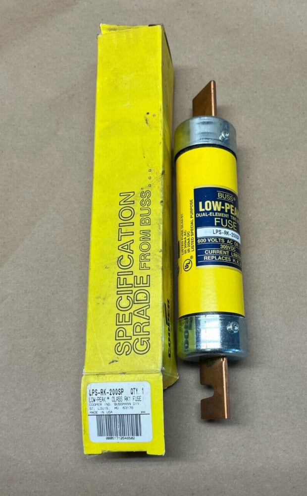 Cooper LPS-RK-200SP Low-Peak Class RK1 Fuse (RH)