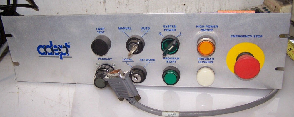 ADEPT VFP CATEGORY 1 ROBOTIC PLC CONTROL PANEL OPERATOR PART # 30332-00385
