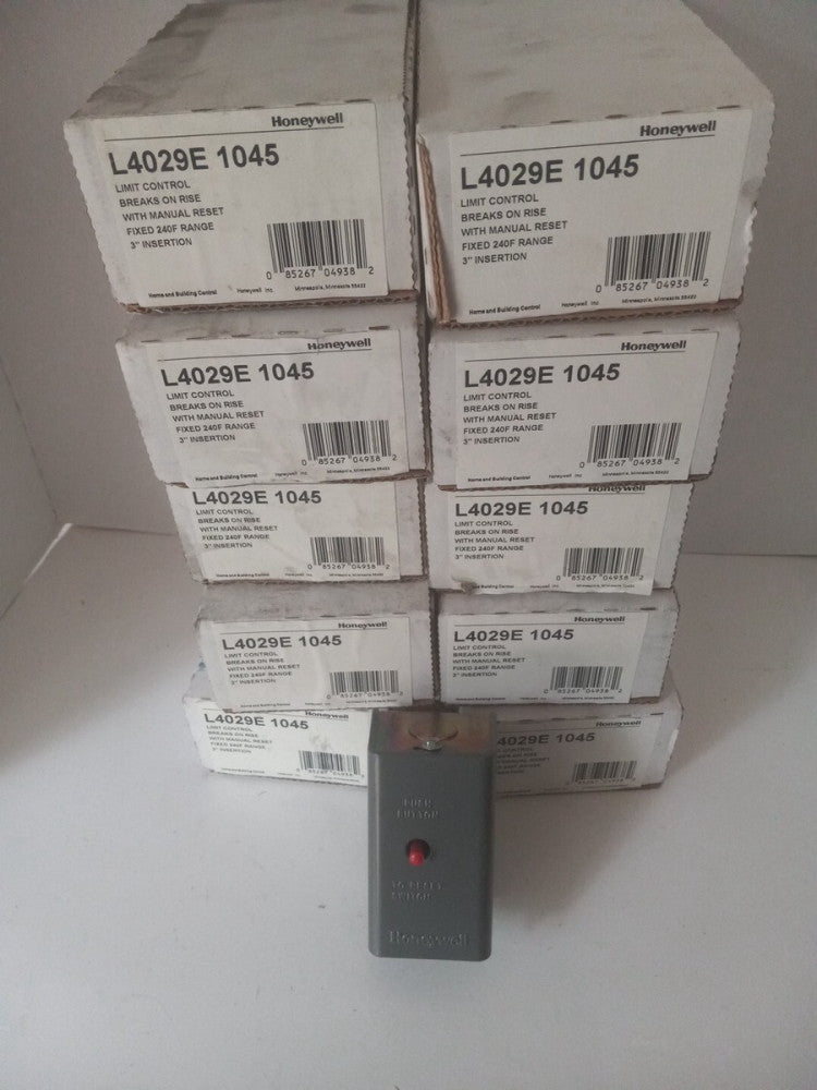 Lot of 10 Honeywell L4029E-1045 Limit Switch 3" Insertion Fixed 240F Range  NEW