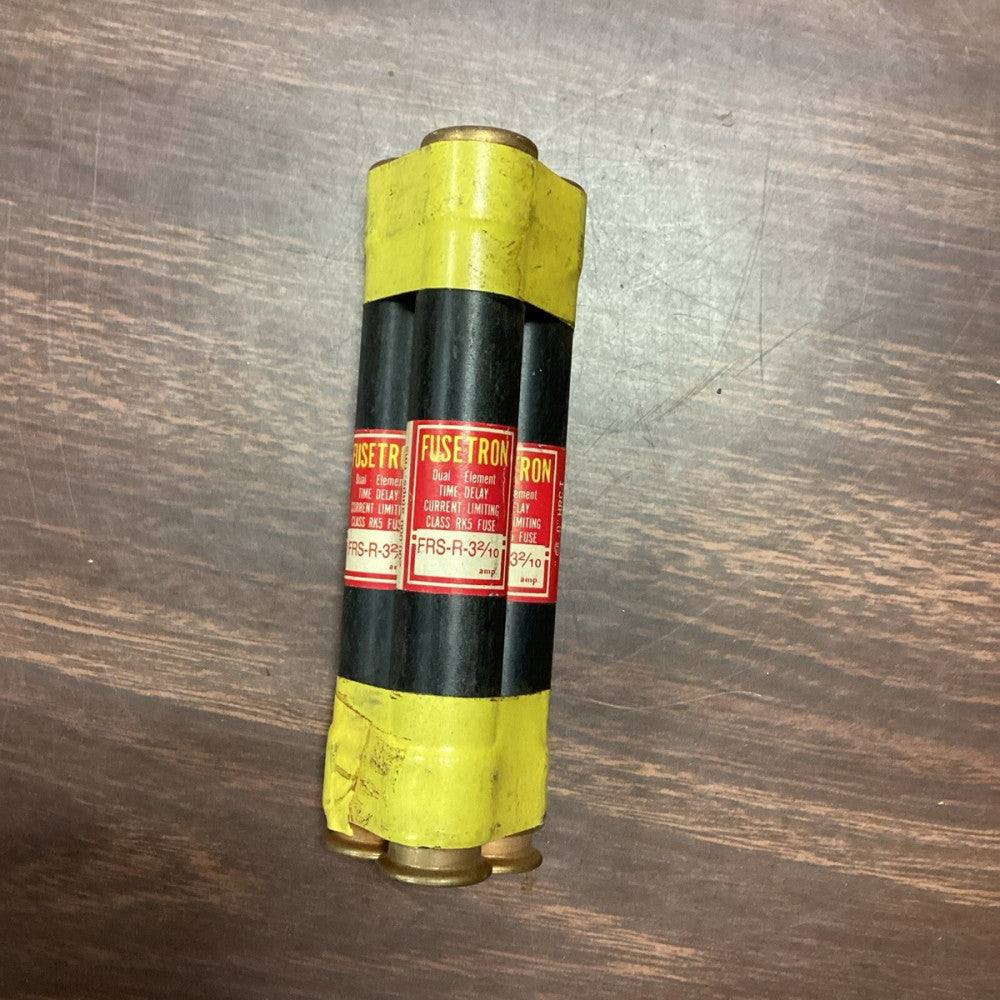 Lot of 3 Bussmann Fusetron FRS-R-3-2/10 Time Delay Fuse FRSR3-2/10, 3-2/10 Amps