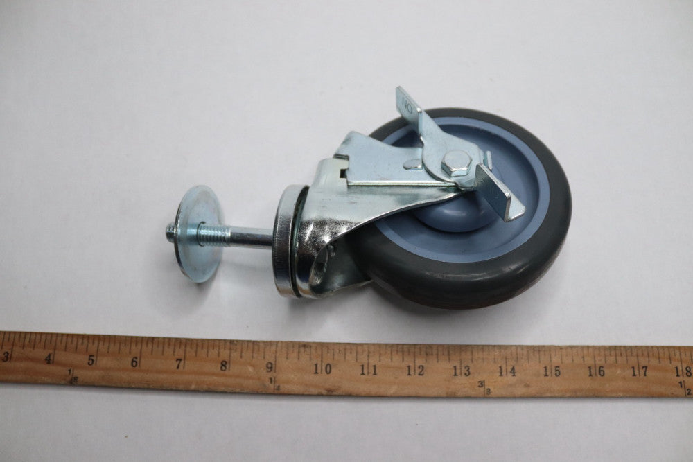 CHG Post Lock Swivel Polley Caster 1/2"-13 x 2-3/4" Wheel 5" OD 1-1/4" W