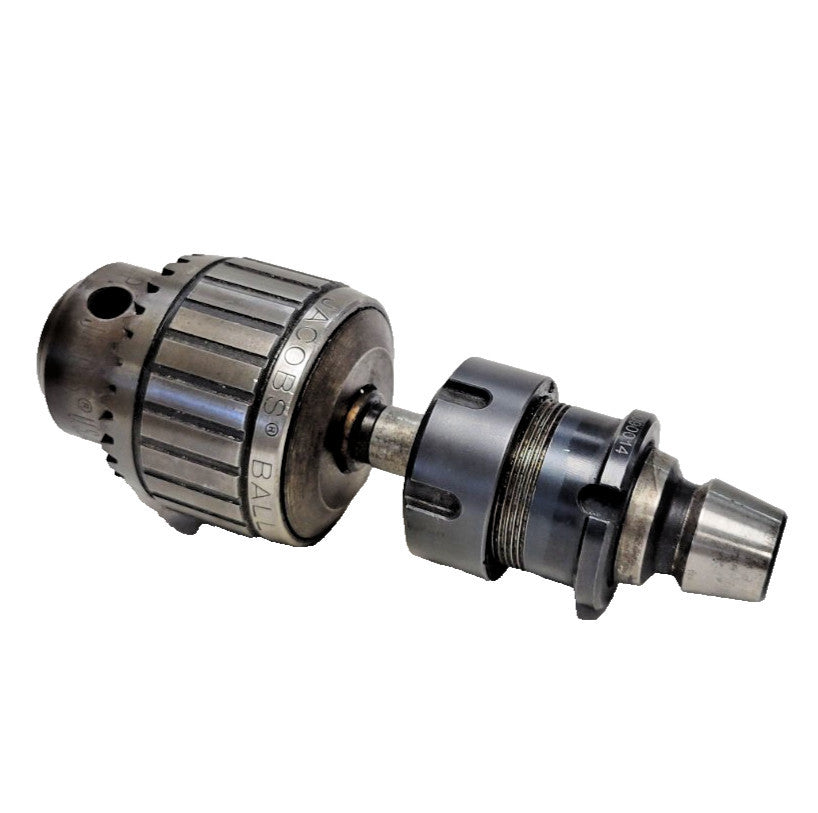 ROYAL QUICK CHANGE R-8 COLLET CHUCK 10MM EC-ER32-050 W/JACOBS SUPER CHUCK 16N3JT