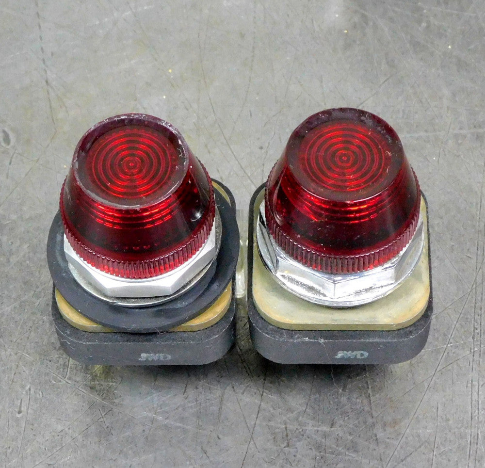 Allen Bradley 800T-Q10 Series T Red LED Pilot Light 120V AC/DC Lot of Two (2)