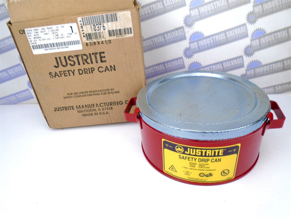 JUSTRITE - 10376 - Under Drum Faucet SAFETY DRIP CAN - 1 GALLON - (NEW in BOX)