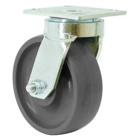 Rwm 48-Uab-0821-S Swivel Plate Caster,Polyurethane,1500 Lb