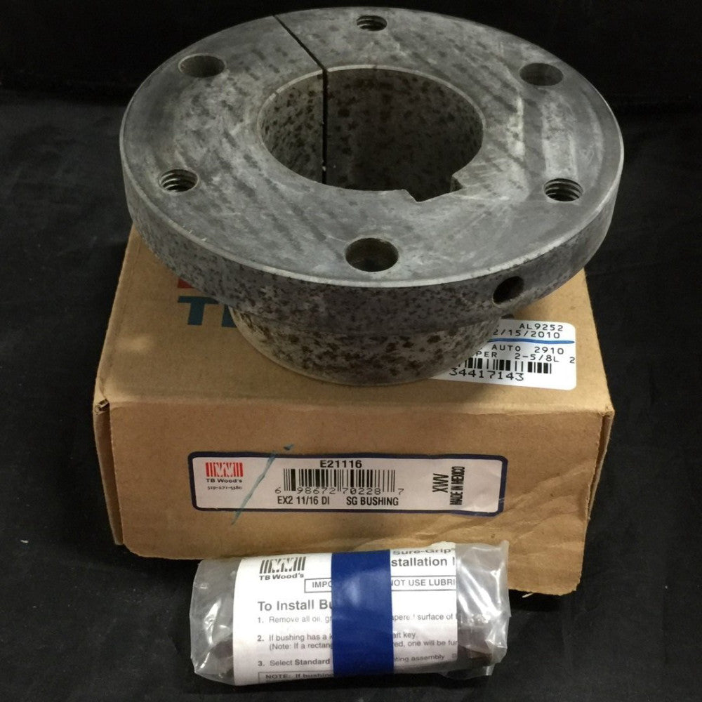 NEW TB Wood's E21116 SG Taper Lock Bushing 2-11/16" Bore 