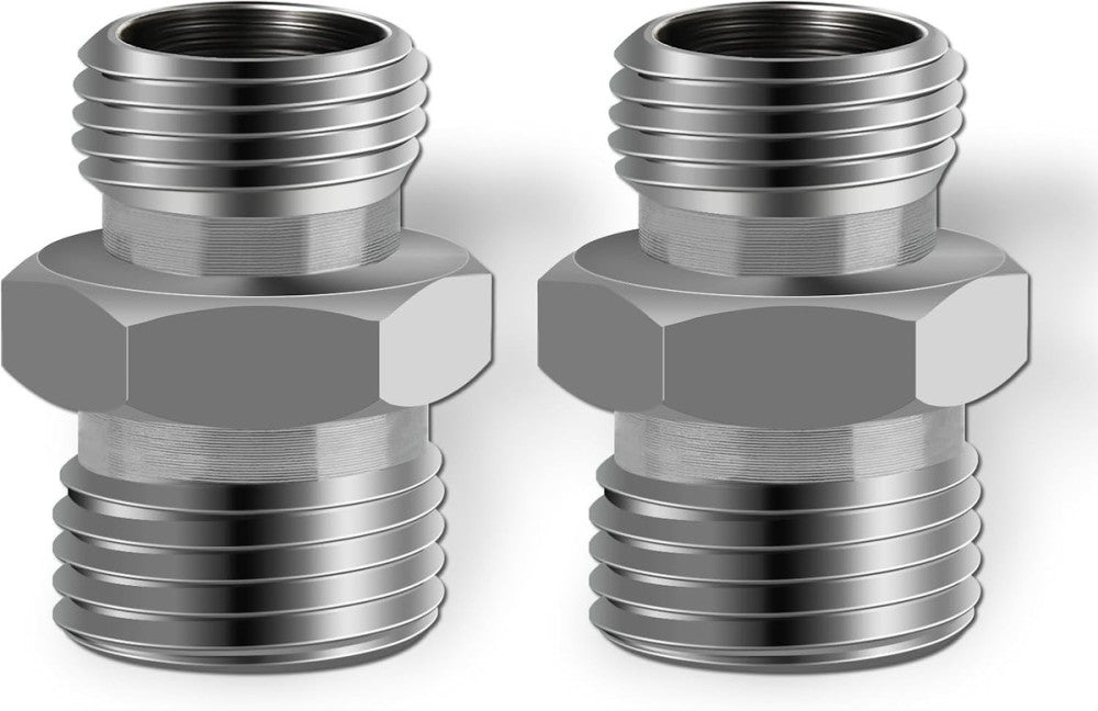 2Pcs M14 to M16 Carbon Stee Fittings Adapters for Mini Excavator Hydraulic Hose
