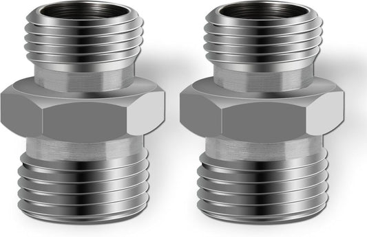 2Pcs M14 to M16 Carbon Stee Fittings Adapters for Mini Excavator Hydraulic Hose